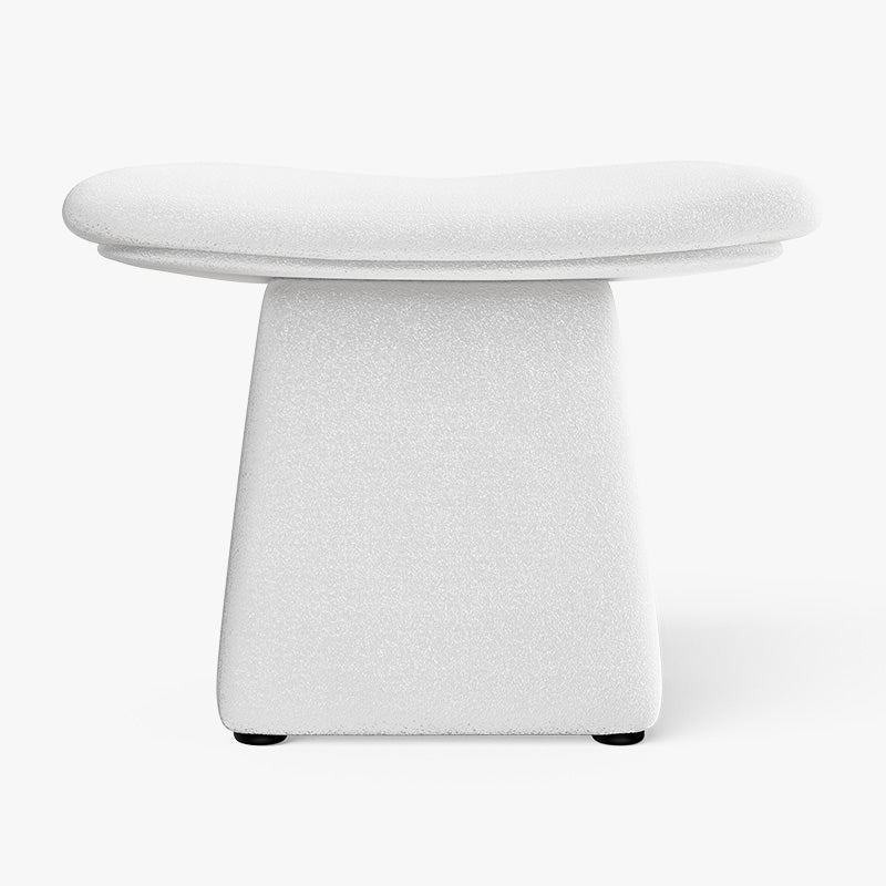 Elina Nordic Living Room Saddle Stool with Sherpa Fabric