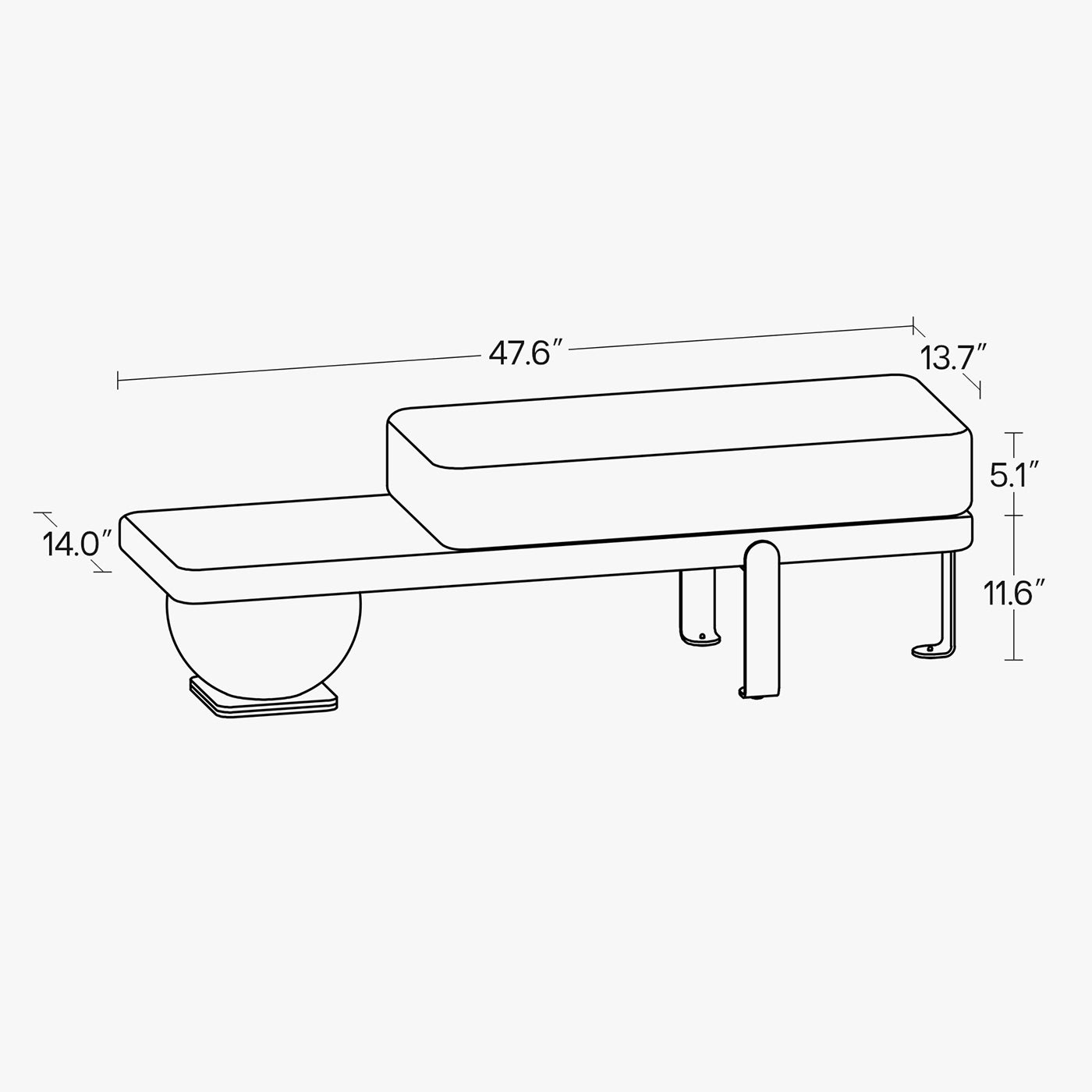 Eden Common Luxury White & Gold Entryway Bench with Abstract Metal Legs