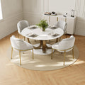 Sophie Common Luxury Small Round Dining Room Table Set with 4 Chairs