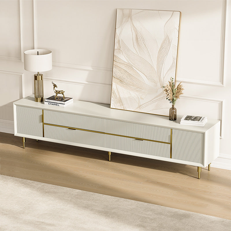 Sophie Common Luxury Off White TV Stand with Drawers for Bedroom