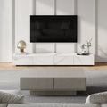 Jackson Modern 78.8" Faux Marble TV Stand with Drawers