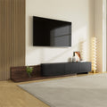 George Modern Black Extendable TV Stand with Drawers