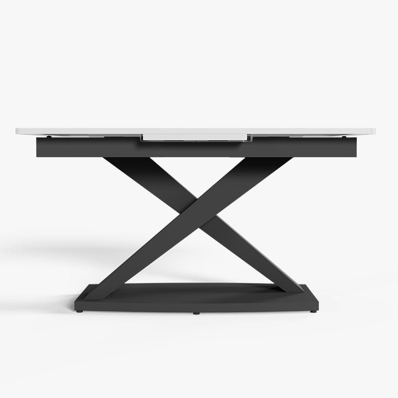 Thomas Modern Extendable X Leg Seats 4-6 Person Dining Table