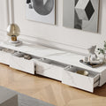 Jackson Modern 78.8" Faux Marble TV Stand with Drawers