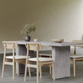 Todd Japandi Dining Table with Dual Pedestals for 6 people