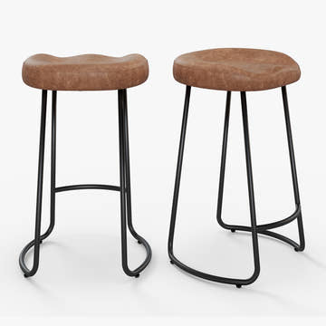 Smith Industrial Bar Stools Seats (Set of 2)