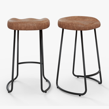 Smith Industrial Bar Stools Seats (Set of 2)