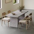 Todd Japandi Dining Table with Dual Pedestals for 6 people