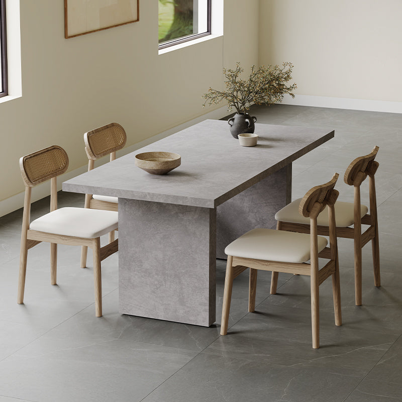 Todd Japandi Dining Table with Dual Pedestals for 6 people