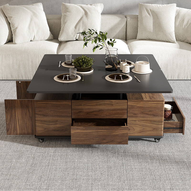 George Modern Lift Top Coffee Table with Storage Drawers