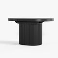 George Modern Black Oval & Round Extendable Dining Table for Small Spaces