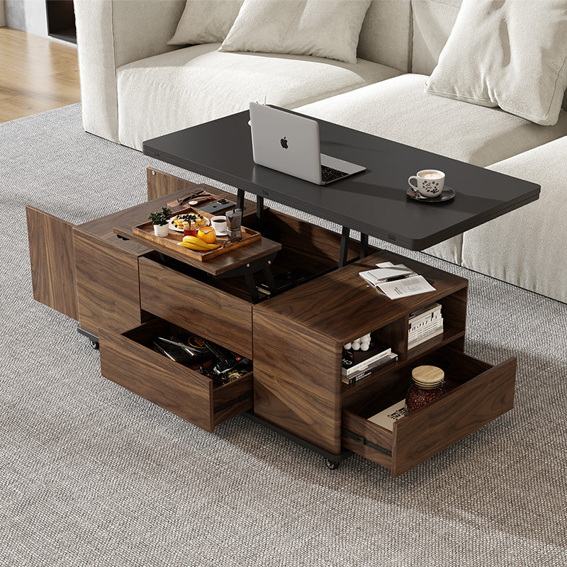 George Modern Lift Top Coffee Table with Storage Drawers