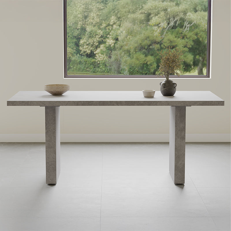 Todd Japandi Dining Table with Dual Pedestals for 6 people