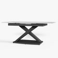 Thomas Modern Extendable X Leg Seats 4-6 Person Dining Table