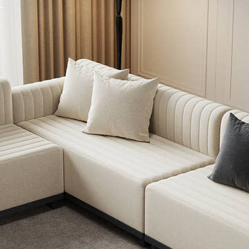 V,{L-Shape (6-Seater)}