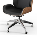 Miya Japandi PU Leather Office Chair with Adjustable Height