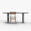 Todd Japandi Dining Table with Dual Pedestals for 6 people