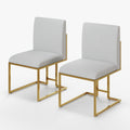 Cassandra Common Luxury Dining Chairs with Linen Upholstery (Set of 2)