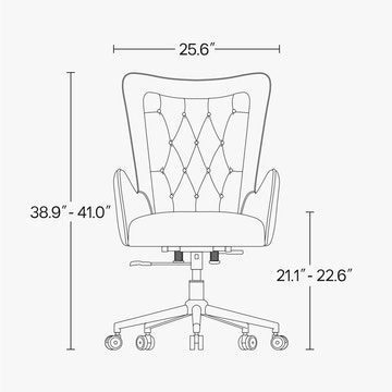 Sophie Common Luxury White Leather Ergonomic Office Adjustable Height Swivel Chair