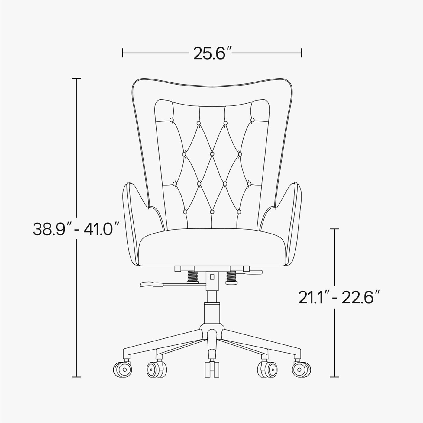 Sophie Common Luxury White Leather Ergonomic Office Chair with Adjustable Height and Swivel