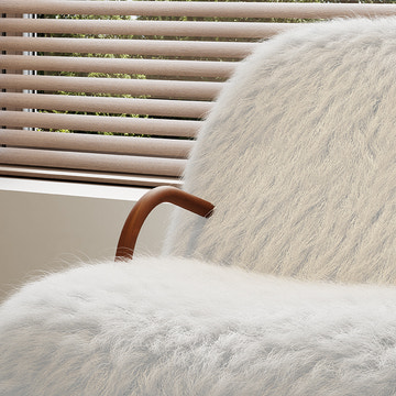 Miya Japandi White Plush Nursery Rocking Chair with Home Living  Accents