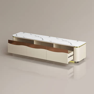 GlowStream Extendable TV Stand & Cassandra Sideboard Set