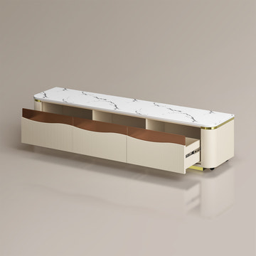 GlowStream Extendable TV Stand & Cassandra Sideboard Set