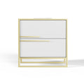 Cassandra Common Luxury White Lacquer Square Nightstand