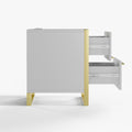 Cassandra Common Luxury White Lacquer Square Nightstand