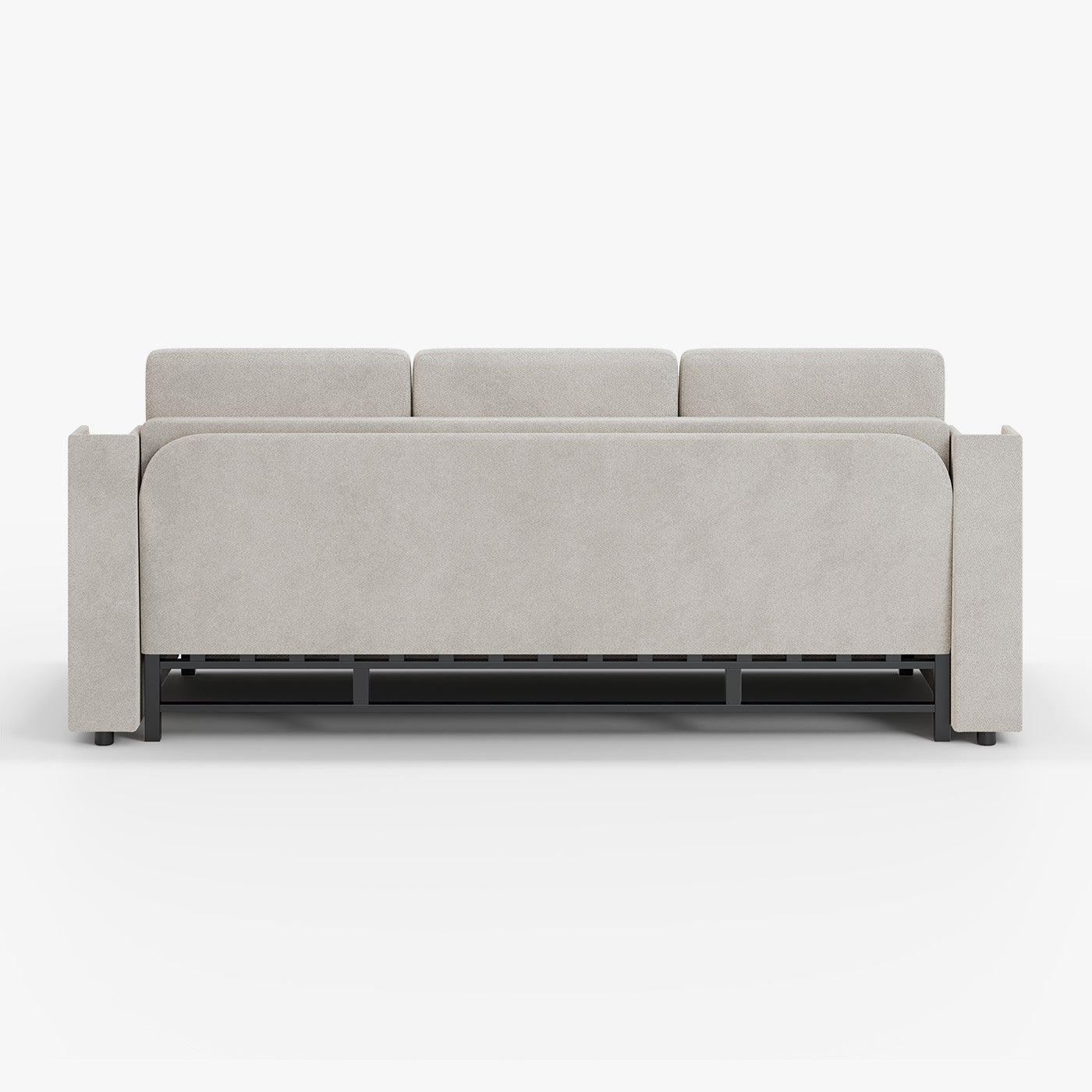 Miya Japandi Linen Sleeper Sofa with Trundle & USB Port