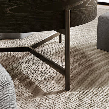 Thomas Modern Round Lift-Top Coffee Table with Storage and Ottoman