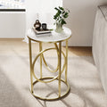 Eden Common Luxury Modern Marble White Round Side Table