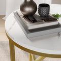 Eden Common Luxury Modern Marble White Round Side Table