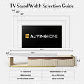 GlowStream Extendable TV Stand with LED Lights and Storage (70″-95″)