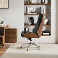 Miya Japandi PU Leather Counter Height Swivel Office Chair