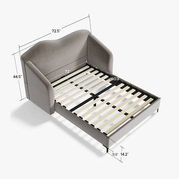 Kelly Nordic LED Light Queen Platform Bed Frame with Headboard Set with 2 Nightstands