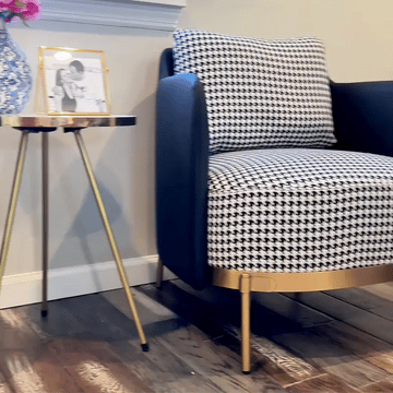 George Modern Houndstooth Pattern Living Room Chair with Arms