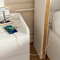 George Modern PU Leather Upholstered Bed Frame with Headboard--King Size