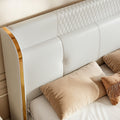 George Modern PU Leather Upholstered Bed Frame with Headboard--King Size