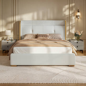 V,{Set B (with gray nightstands)}