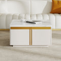 Sophie Common Luxury Small White Square Coffee Table with storage Drawers