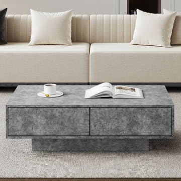 Jackson Modern Gray Rectangle Coffee Table with Storage