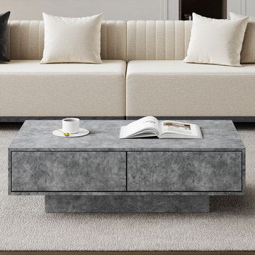 Jackson Modern Gray Rectangle Coffee Table with Storage