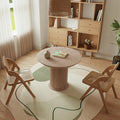 Miya Japandi Round Dining Table with Pedestal Base