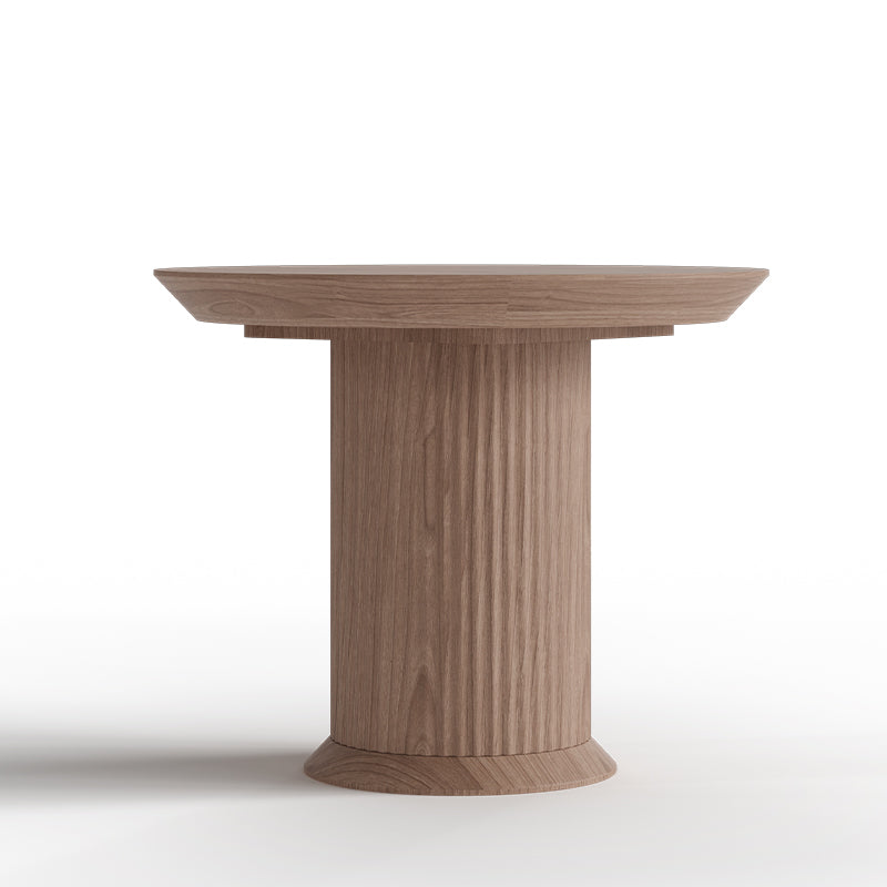 Miya Japandi Round Dining Table with Pedestal Base