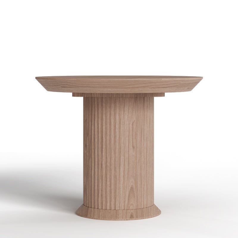 Miya Japandi Round Dining Table with Pedestal Base