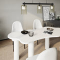 Elina Nordic 4-Leg Dining Table with Irregular-Shaped Tabletop