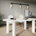 Elina Nordic 4-Leg Dining Table with Irregular-Shaped Tabletop