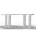 Elina Nordic 4-Leg Dining Table with Irregular-Shaped Tabletop