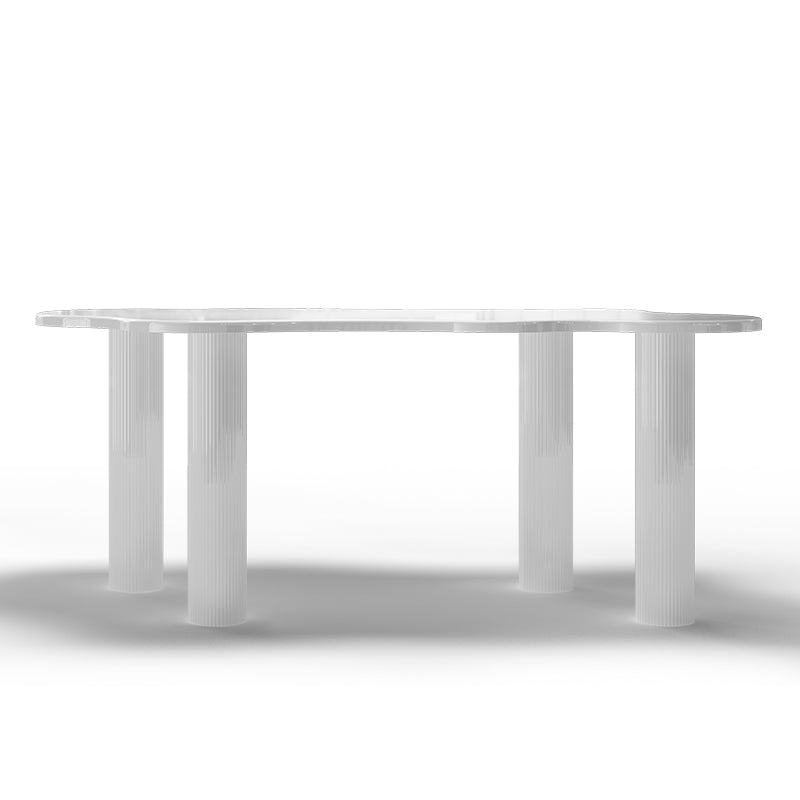 Elina Nordic 4-Leg Dining Table with Irregular-Shaped Tabletop